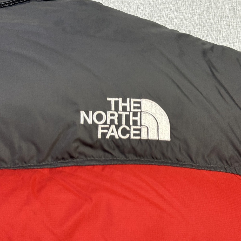 The North Face Puffer Jacket Mens Large Red Hooded 700 Fill Down Insulated - Picture 15 of 16